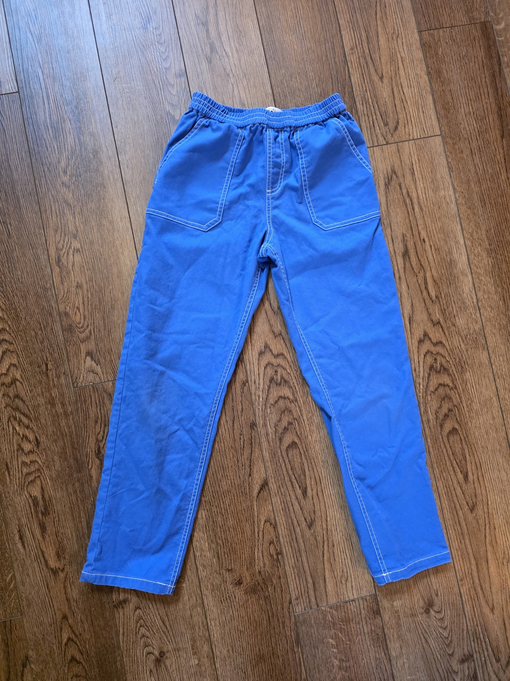 Mini Boden Bright Blue Elastic-Waist Joggers